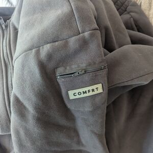 Grey COMFRT Jacket with Zip Pocket